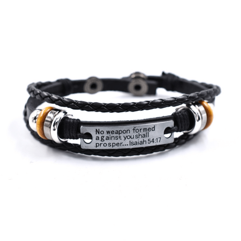 Men's Retro Beaded Leather Bracelet